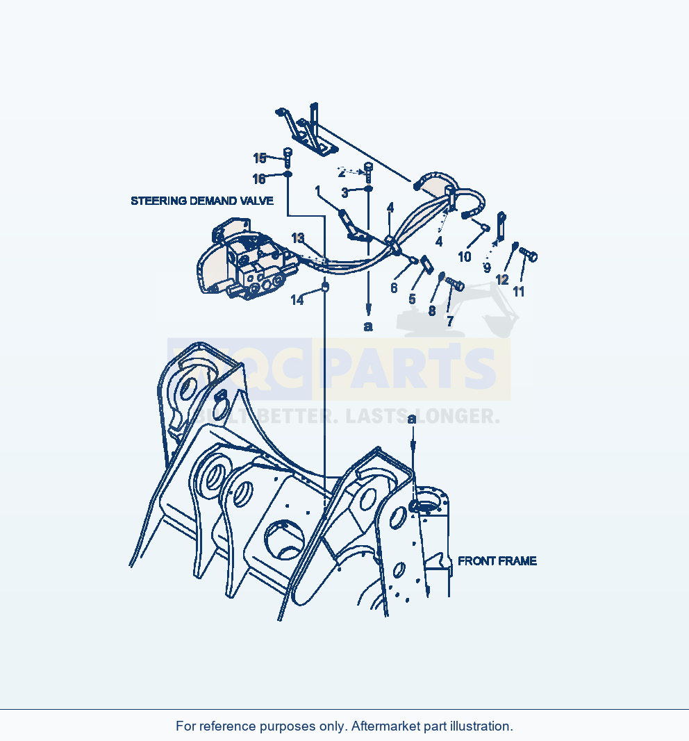 Komatsu WA380-6 Steering Line Steering Linkage parts diagram