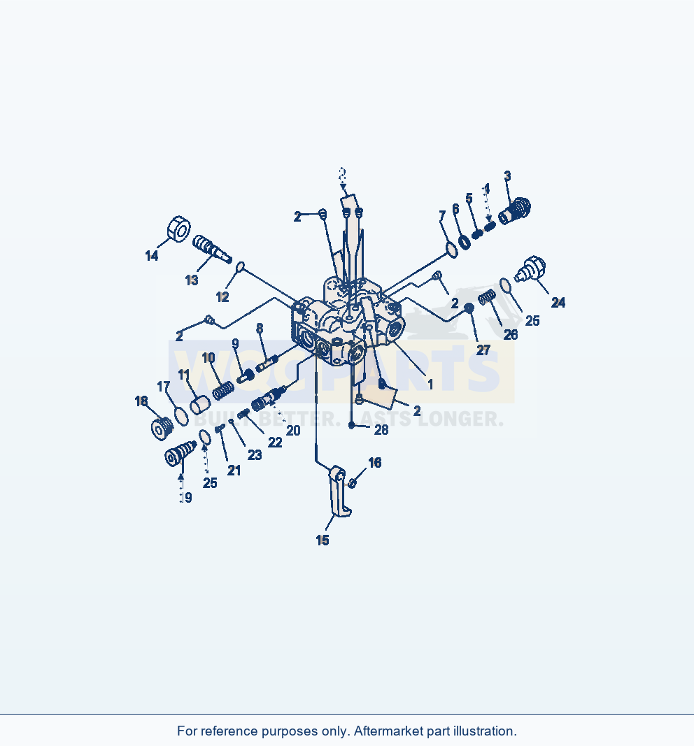 Komatsu WA380-6 Steering Pump Valve And Sleeve Assembly parts diagram