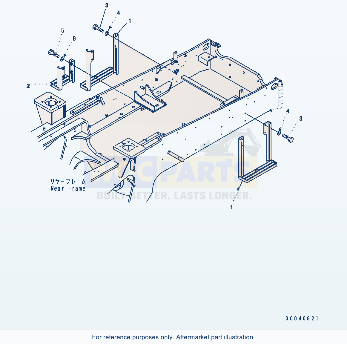 Komatsu WA380-6 Bar Lock And Cover (Step) parts diagram