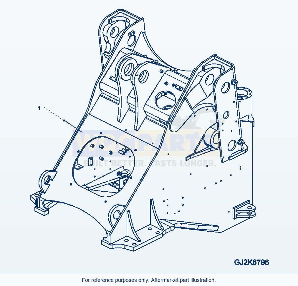 Komatsu WA380-6 Front Frame Serial H60051 - UP parts diagram