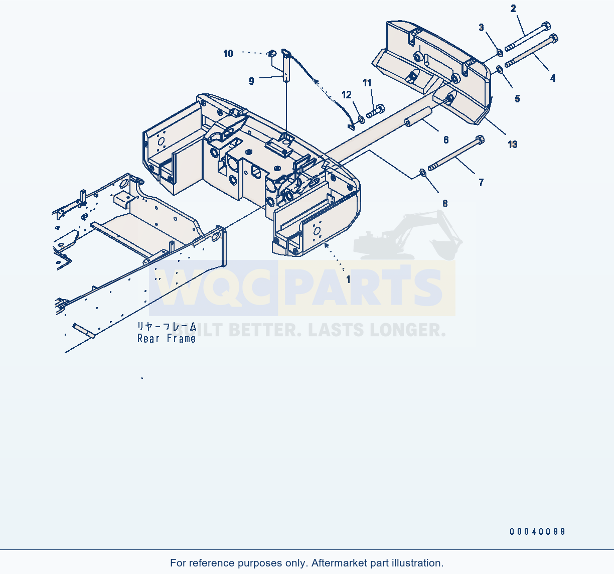 Komatsu WA380-6 Counter Weight (With Weight) parts diagram