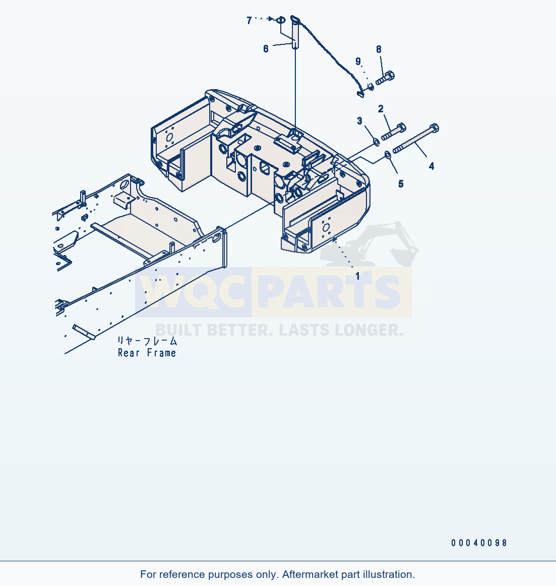 Komatsu WA380-6 Counter Weight parts diagram