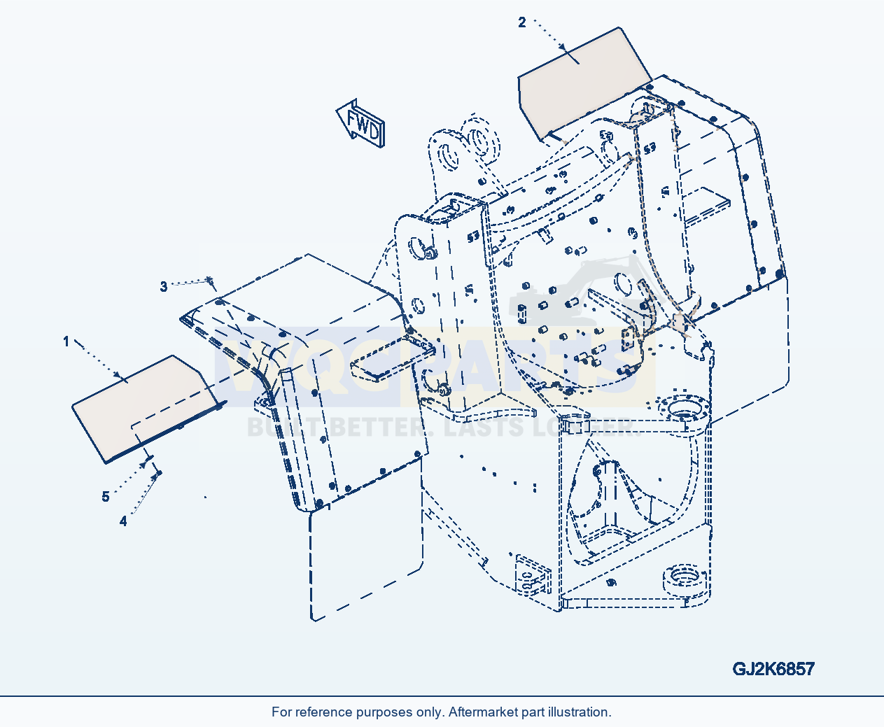 Komatsu WA380-6 Fender Plate Front (Option) parts diagram