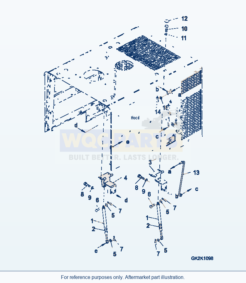 Komatsu WA380-6 Hood (Door) (Gas Spring) parts diagram