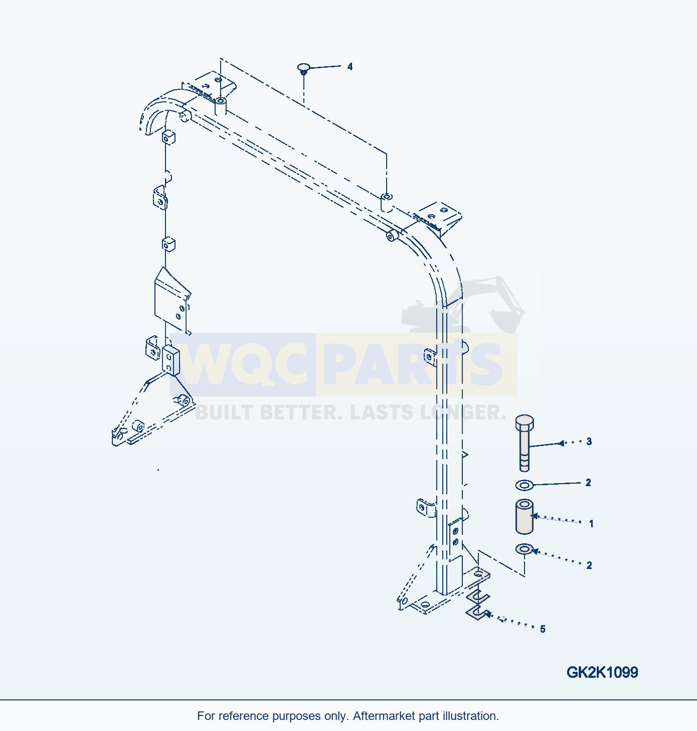 Komatsu WA380-6 Hood (Frame Mounting Parts) parts diagram