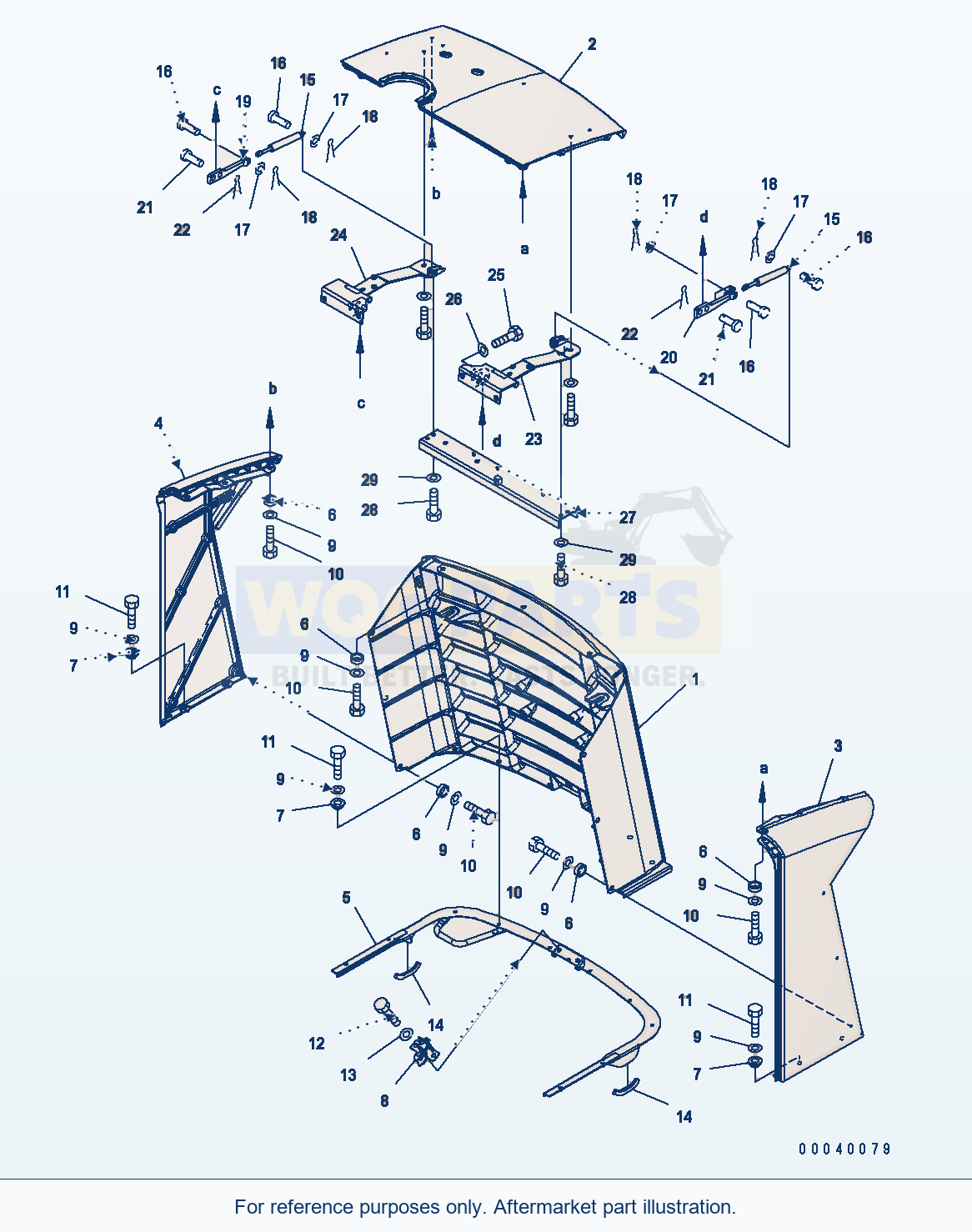 Komatsu WA380-6 Hood (Grille And Gas Spring) parts diagram
