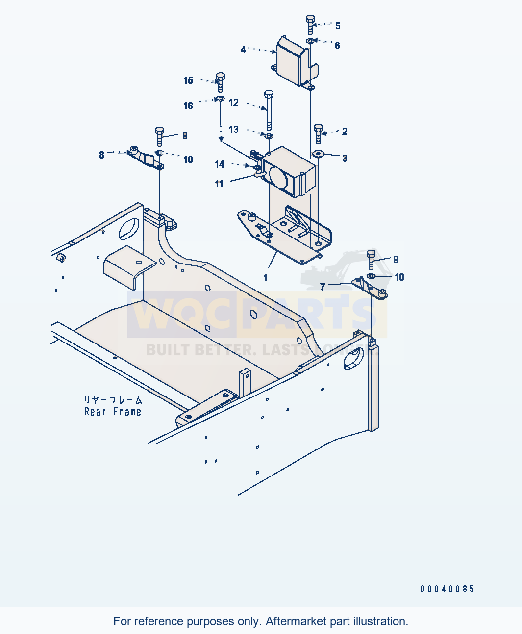 Komatsu WA380-6 Hood (Grille Stopper And Buzzer) parts diagram
