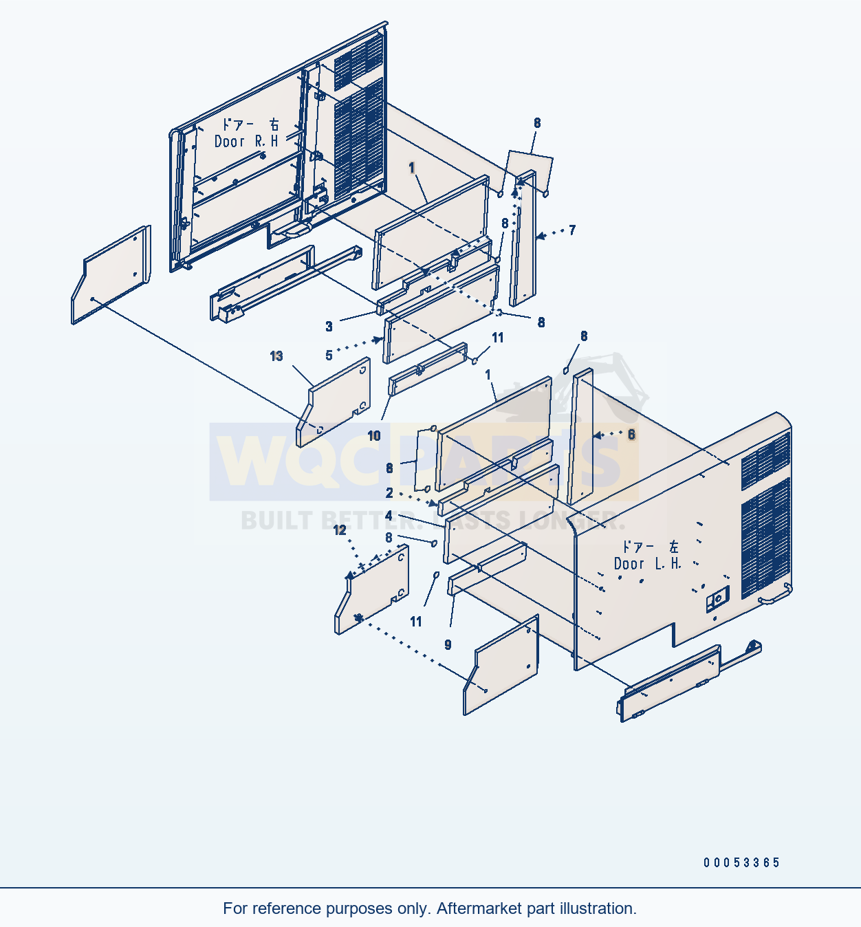 Komatsu WA380-6 Hood (Sheet) parts diagram