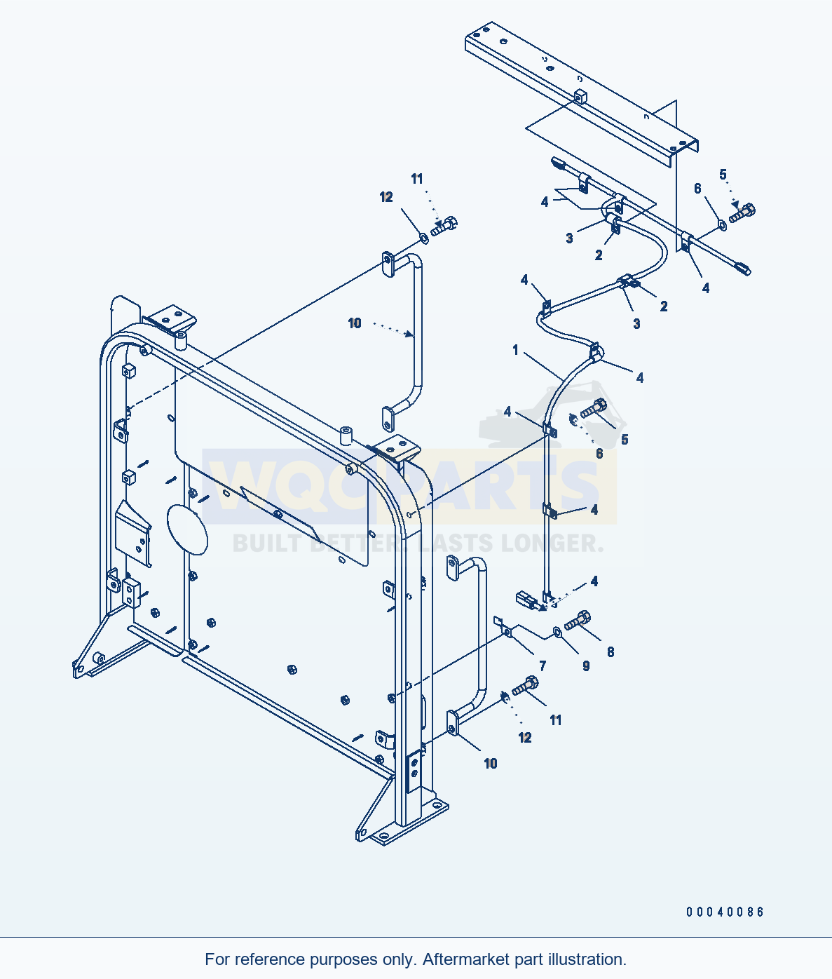 Komatsu WA380-6 Hood (Wiring Harness And Grip) parts diagram