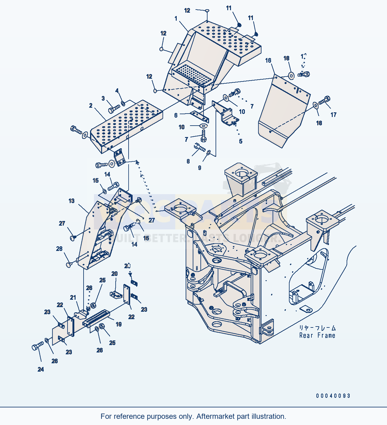 Komatsu WA380-6 Ladder (Floor Rhs) parts diagram