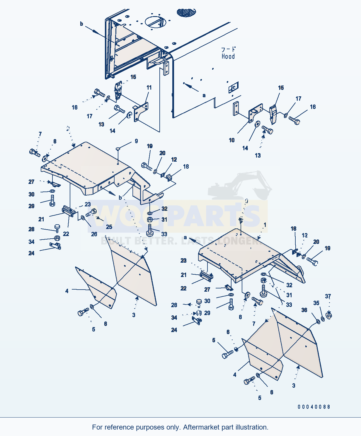 Komatsu WA380-6 Rear Fender Serial H60051 - UP parts diagram