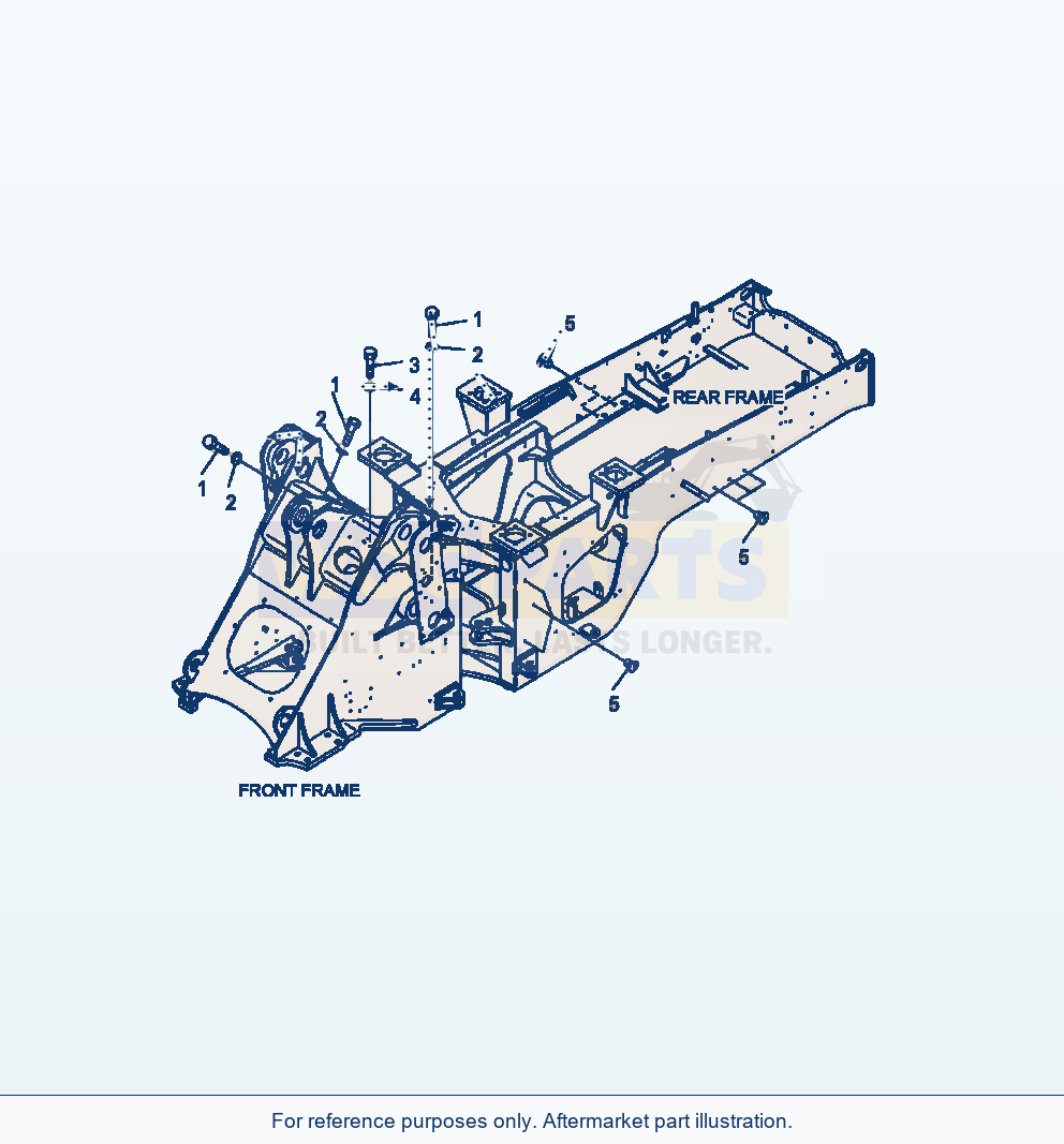 Komatsu WA380-6 Front And Rear Frame Finishing Caps parts diagram