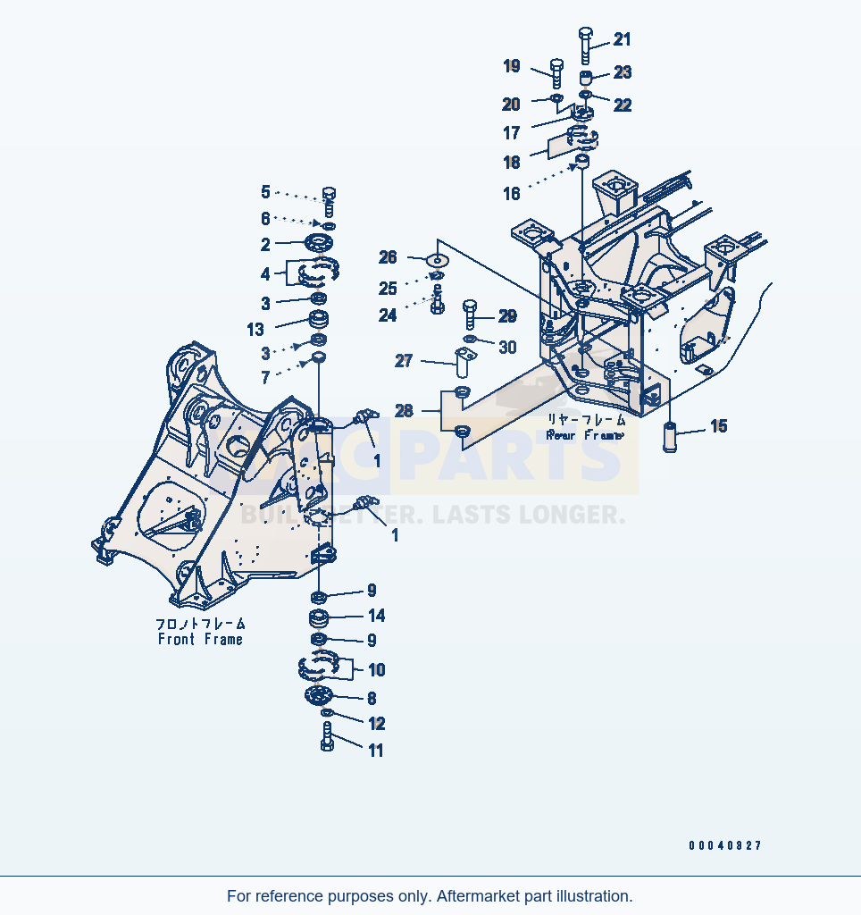 Komatsu WA380-6 Hinge Pin(#65001-) Serial 65001-65948 (ECOT3) parts diagram