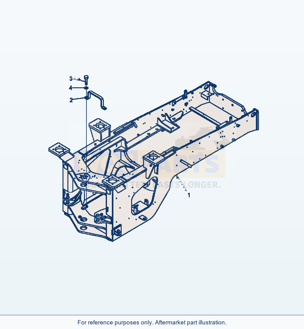 Komatsu WA380-6 Rear Frame (Log And Fork Attachment) parts diagram