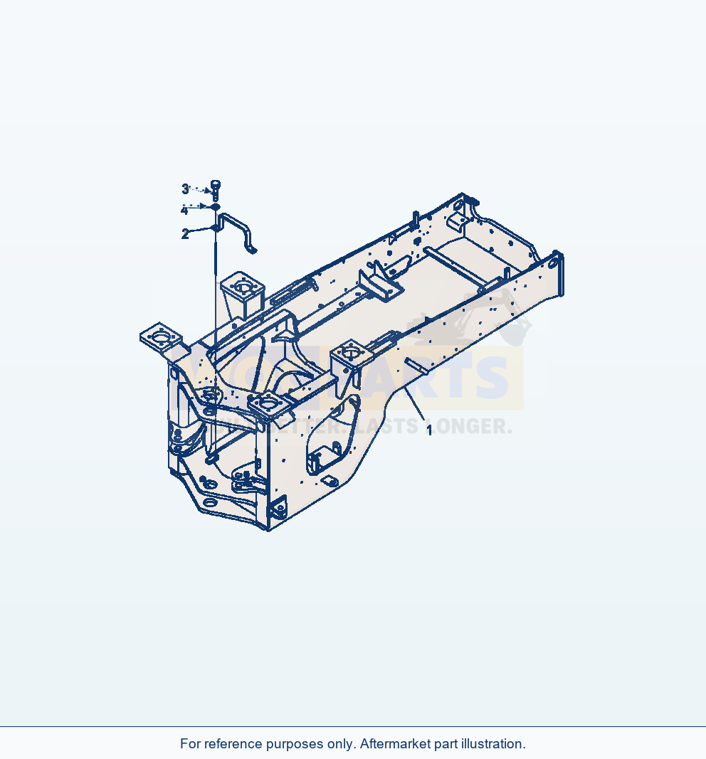 Komatsu WA380-6 Rear Frame Serial A54001-UP parts diagram