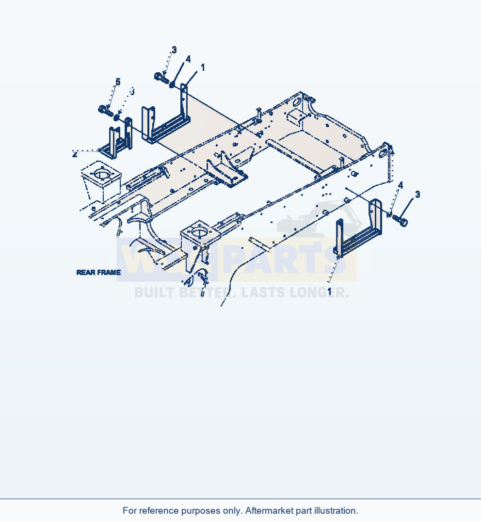 Komatsu WA380-6 Rear Frame Steps (Log And Fork Attachment) parts diagram
