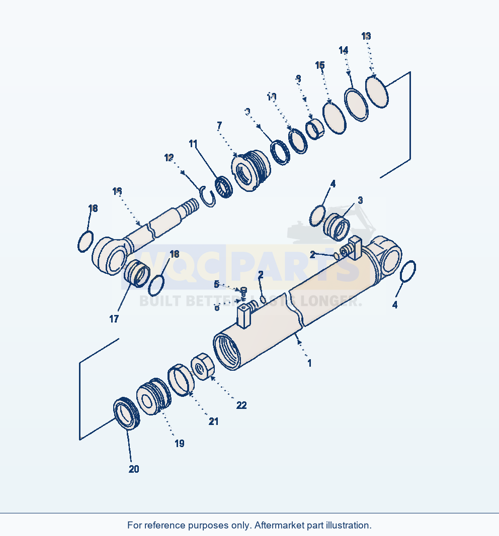 Komatsu WA380-6 Steering Cylinder Serial A54001-UP parts diagram