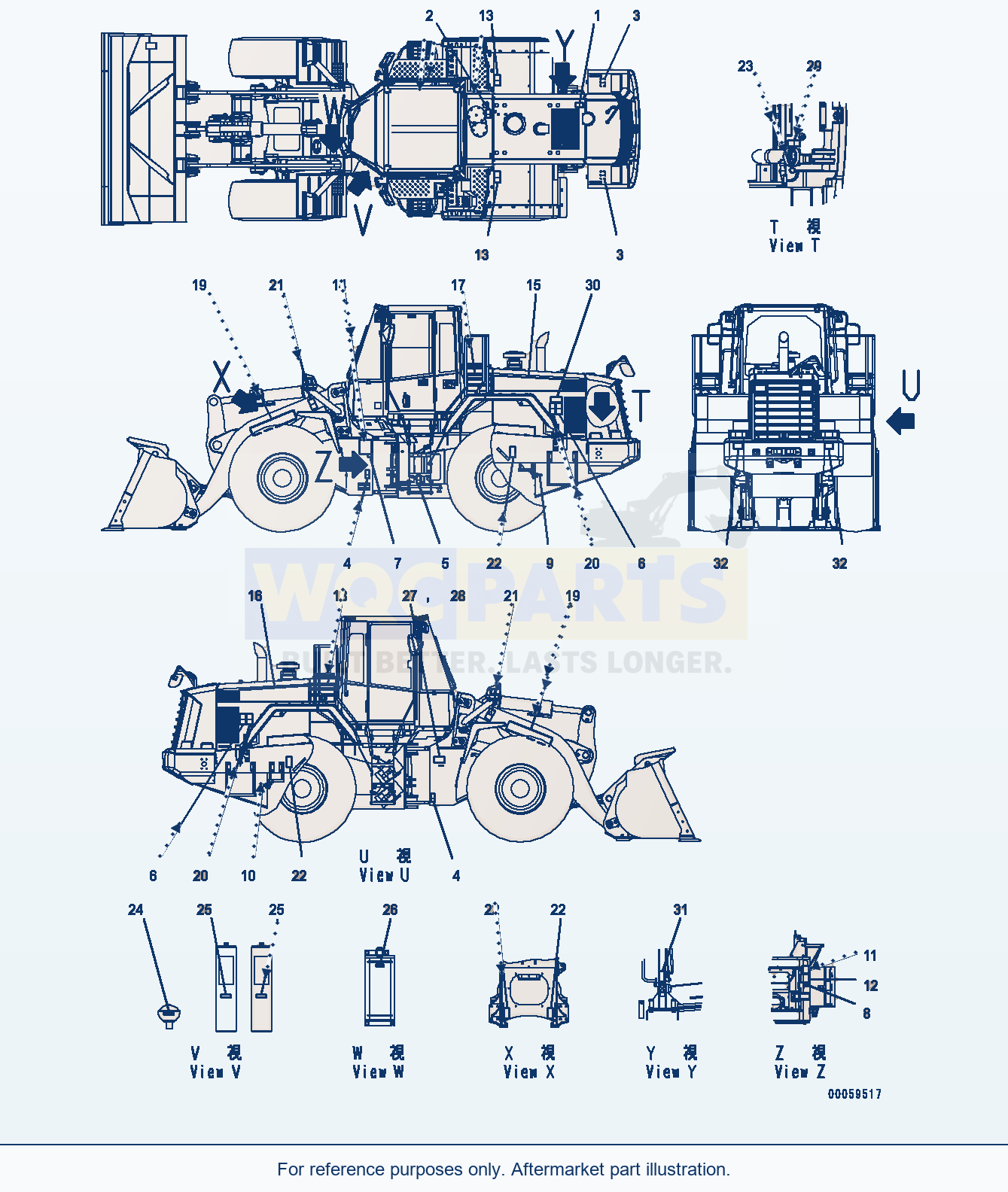 Komatsu WA380-6 Decal, English — Decal, Exterior (#66058-) parts diagram