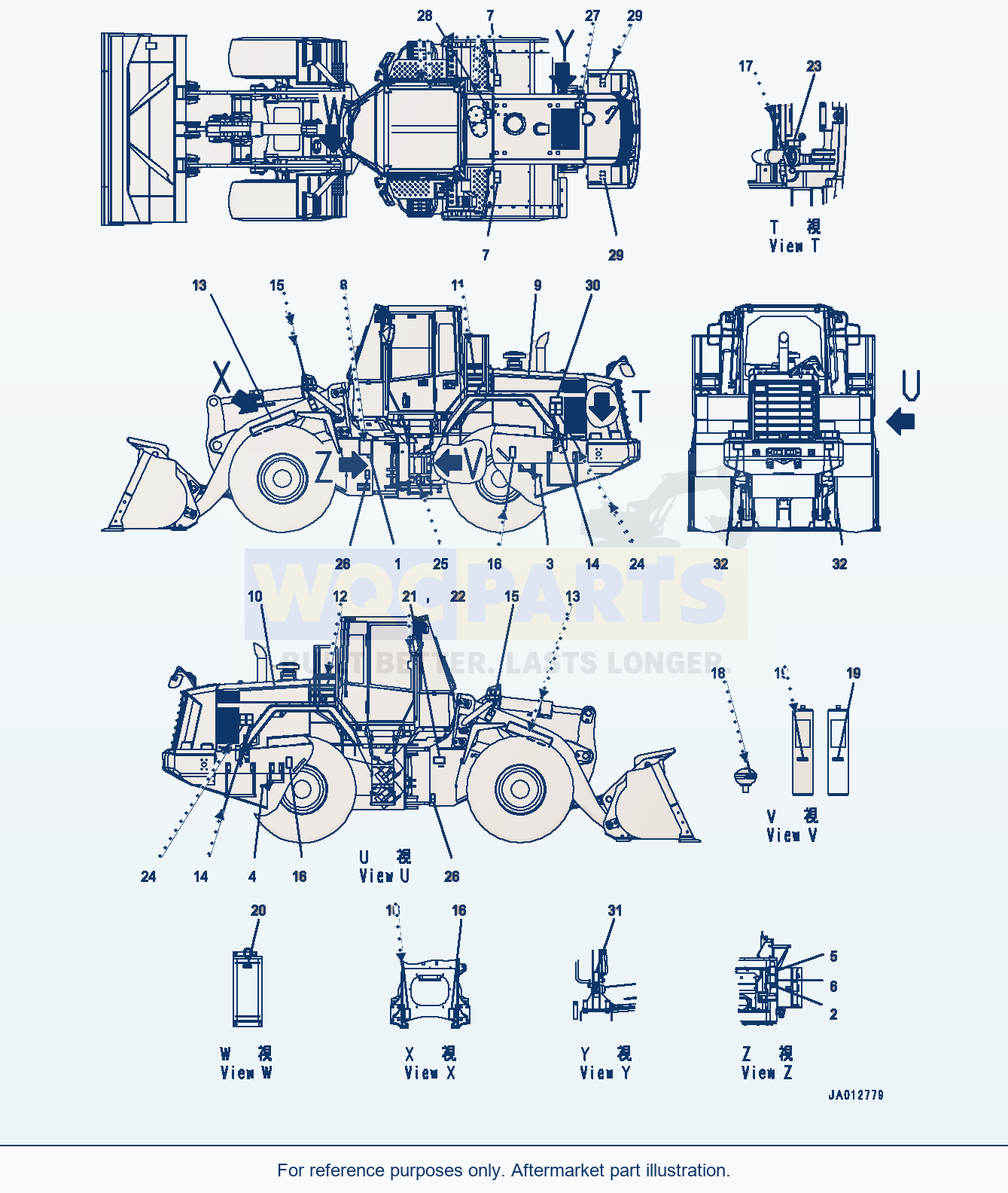 Komatsu WA380-6 Decal, Exterior (#66090-) parts diagram