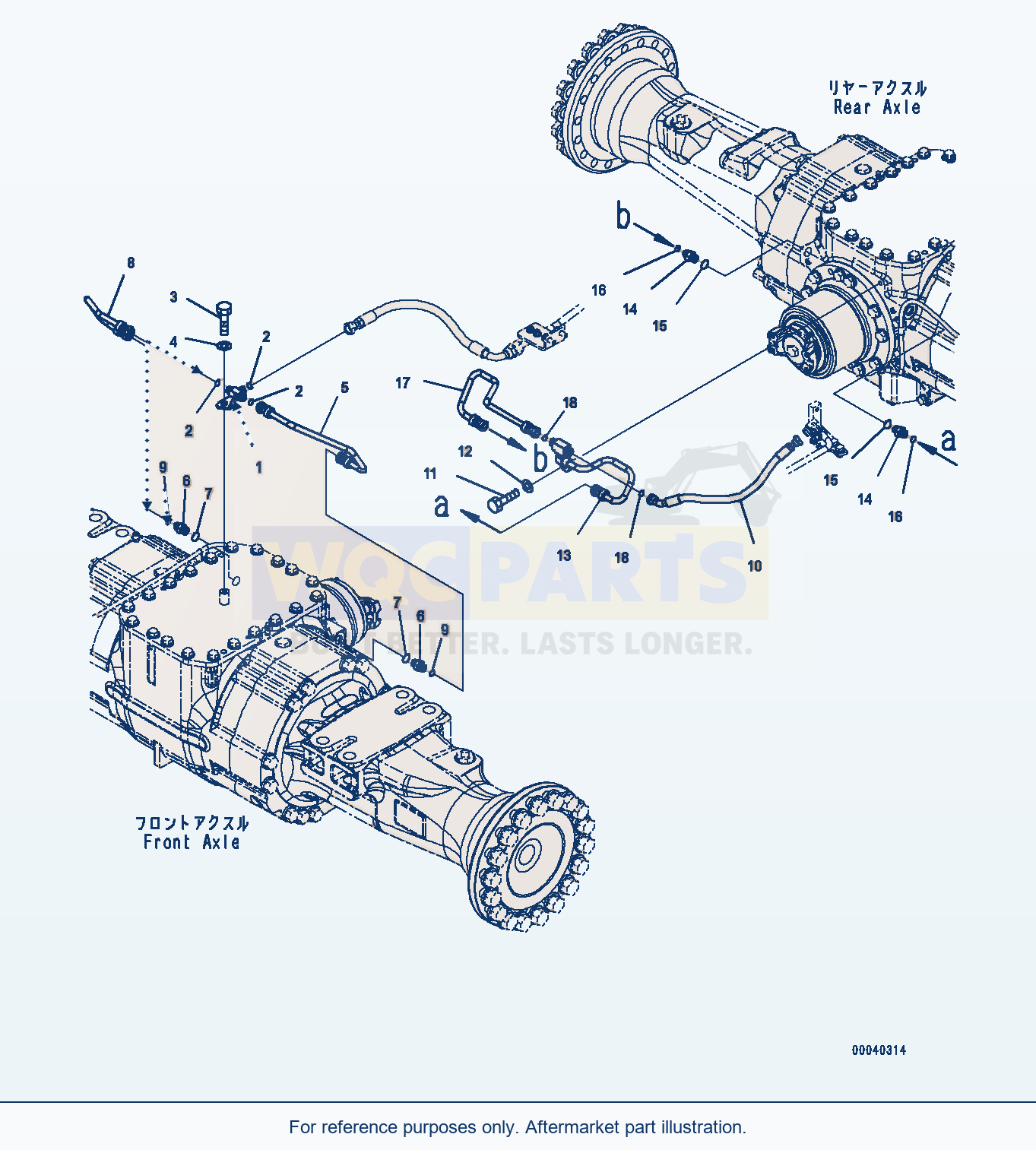 Komatsu WA380-6 Brake Piping (#65949-) Serial 65949-UP parts diagram