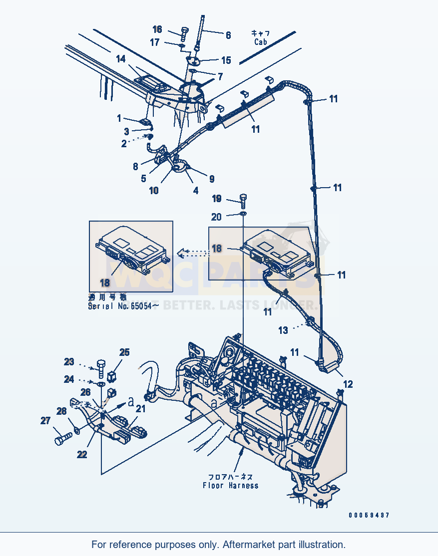Komatsu WA380-6 Komtrax(#65001-) Serial 65001-65948 (ECOT3) parts diagram