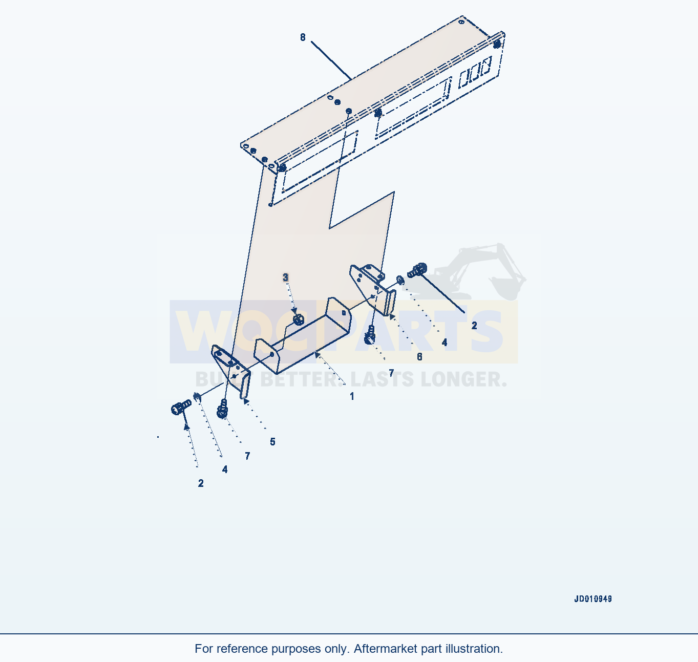 Komatsu WA380-6 Parts For Less Radio (#65949-) Serial 65949-UP parts diagram