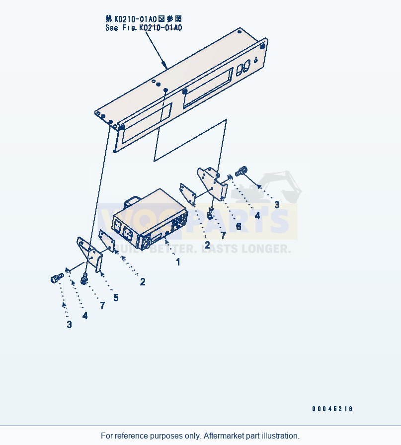 Komatsu WA380-6 Radio (Am/Fm) (For Except Japan)(#65001-) parts diagram