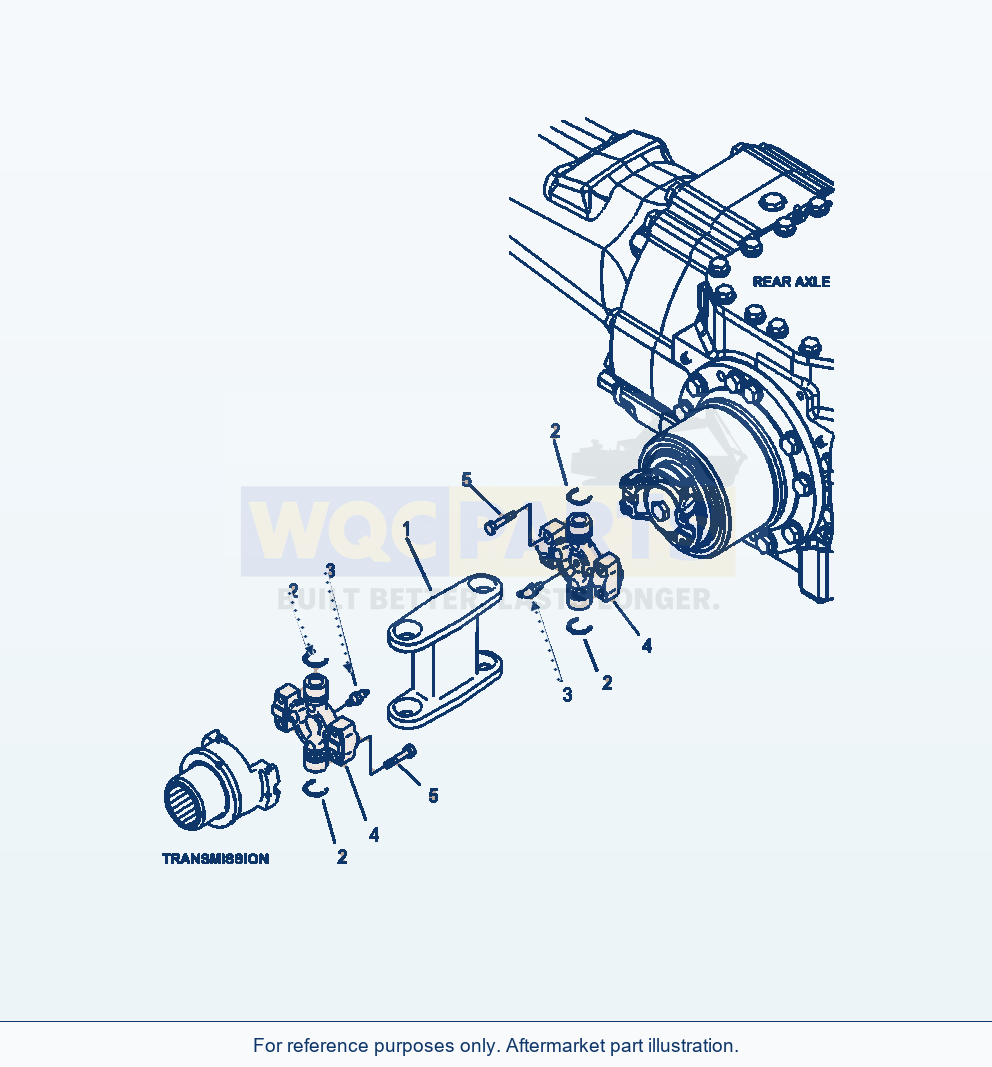 Komatsu WA380-6 Drive Shaft Rear Serial A53001-UP parts diagram