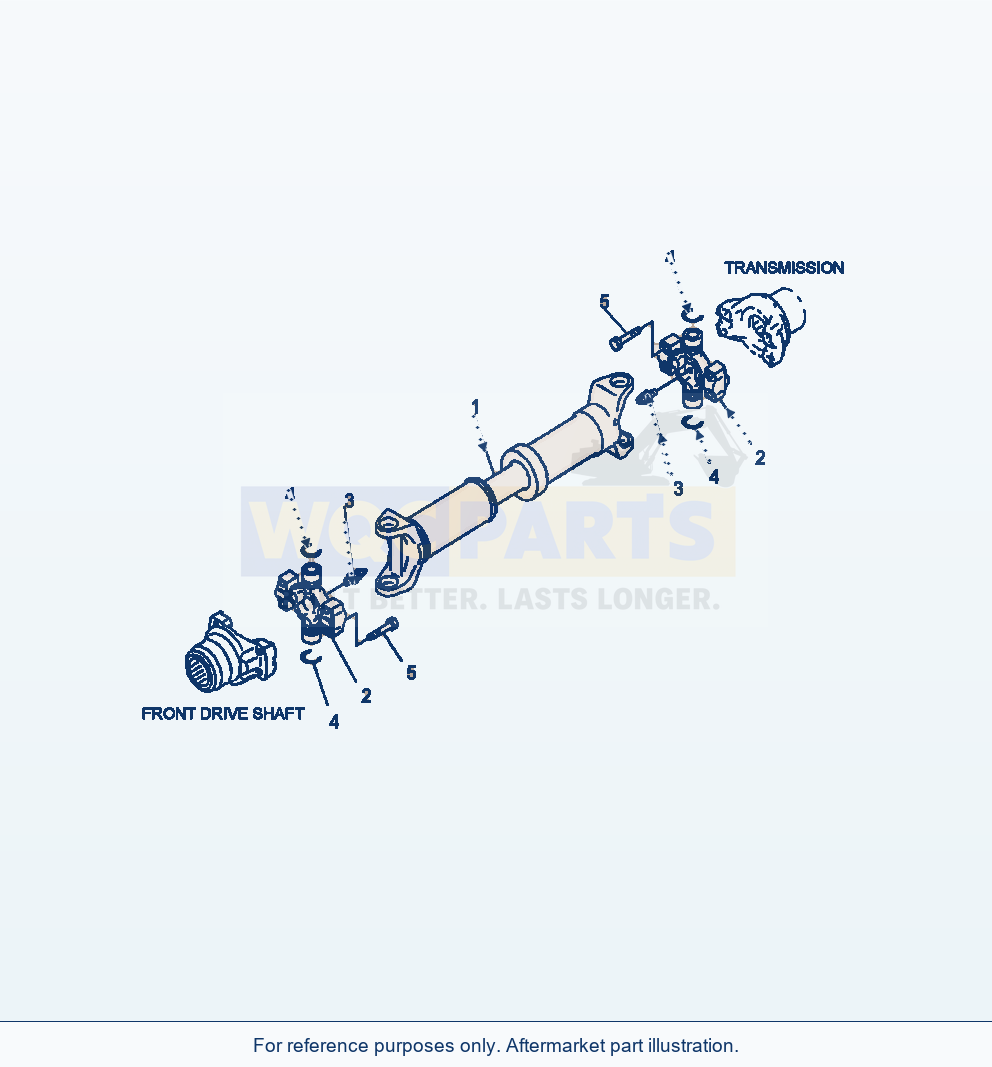 Komatsu WA380-6 Drive Shaft Serial A53001-UP parts diagram