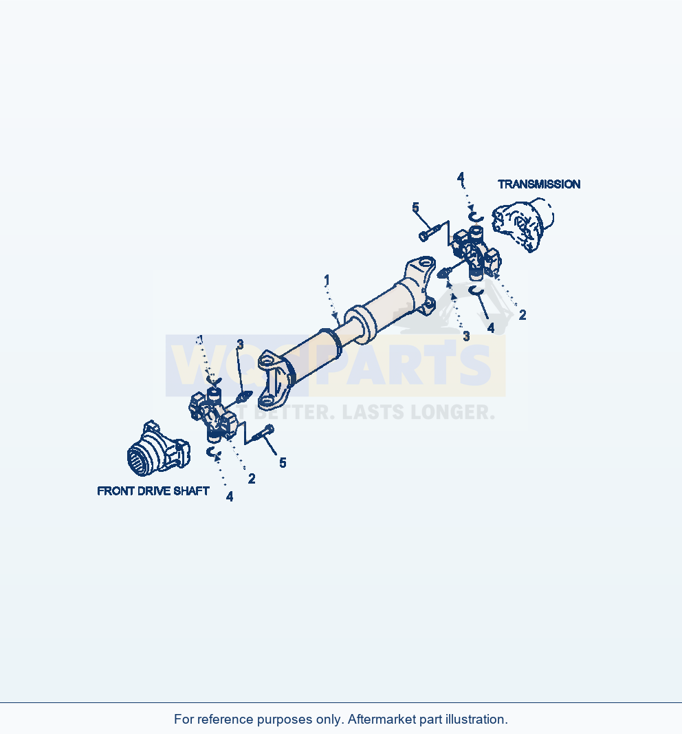 Komatsu WA380-6 Drive Shaft Serial A54001-UP parts diagram