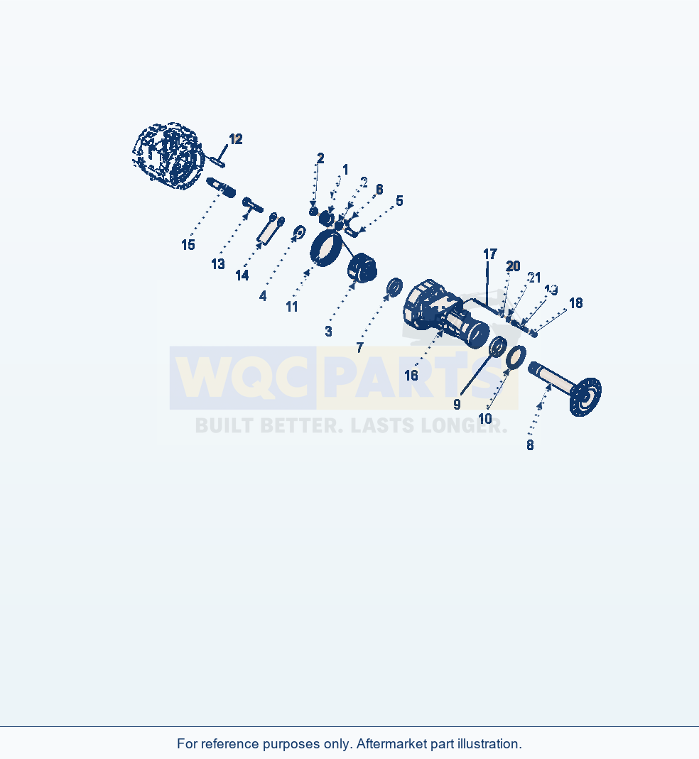 Komatsu WA380-6 Front Axle L.H. Final Drive parts diagram
