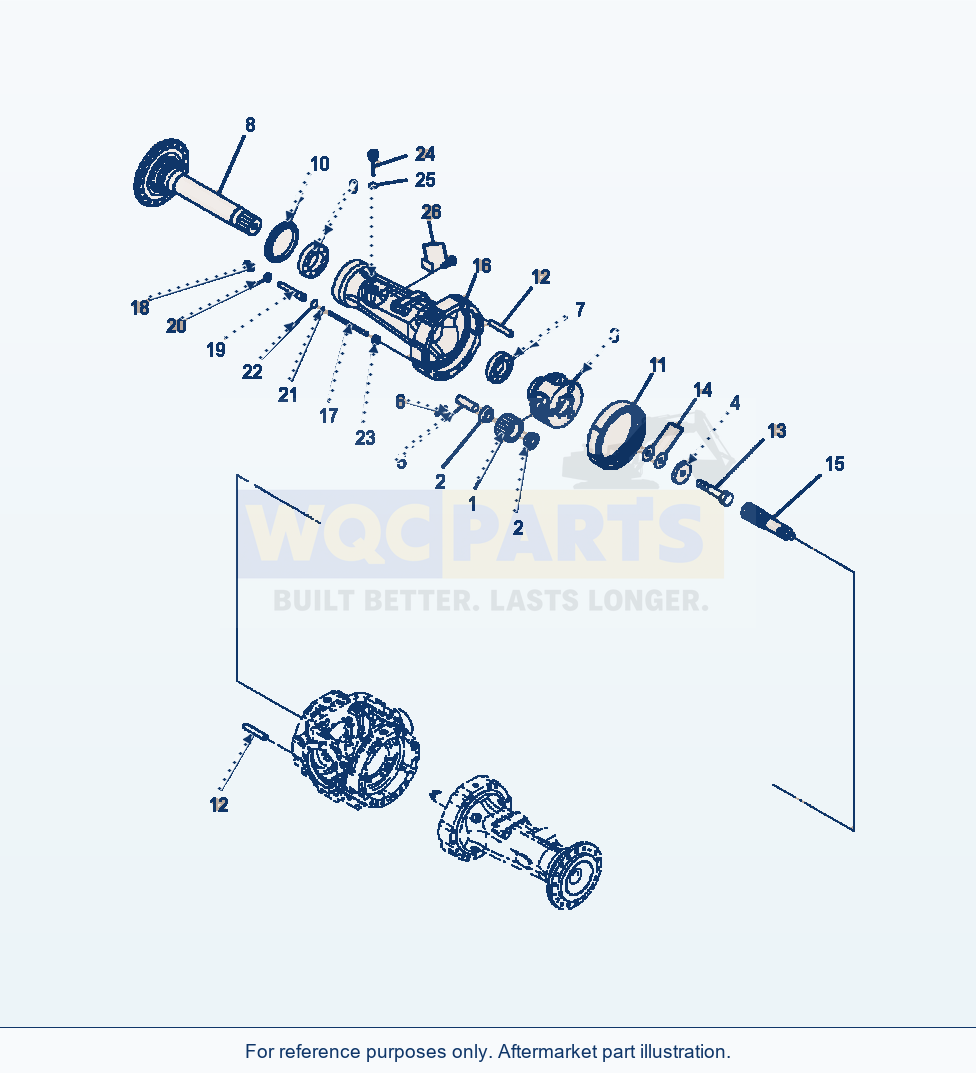 Komatsu WA380-6 Rear Axle R.H. Final Drive Serial A53001-UP parts diagram