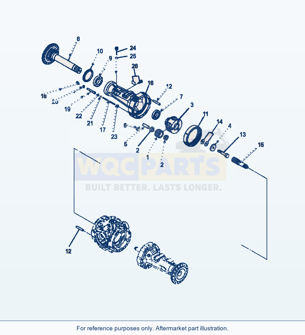 Komatsu WA380-6 Rear Axle R.H. Final Drive Serial A54001-UP parts diagram