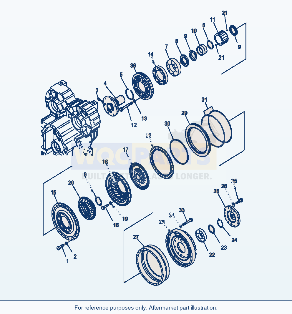 Komatsu WA380-6 Torque Converter With Lock Up Serial A54001-UP parts diagram