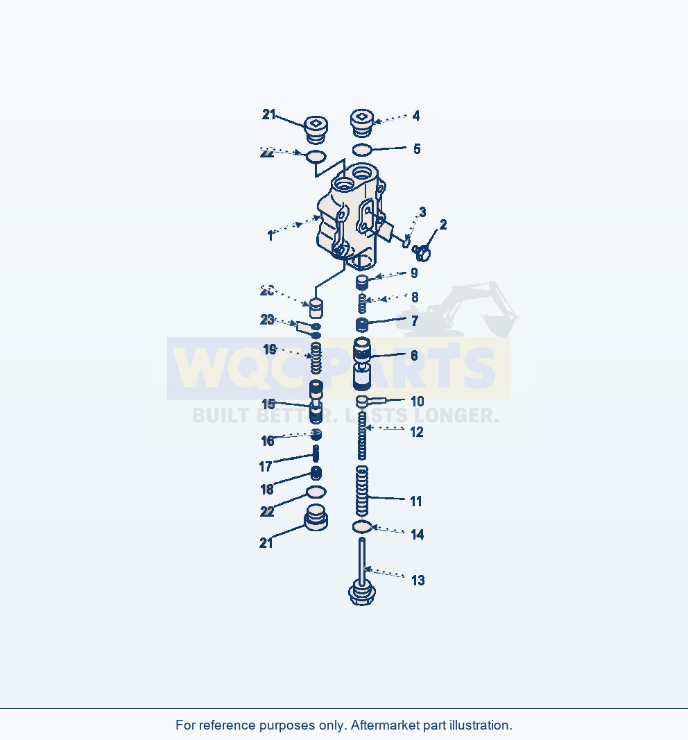 Komatsu WA380-6 Transmission Main Relief Valve Serial A53001-UP parts diagram