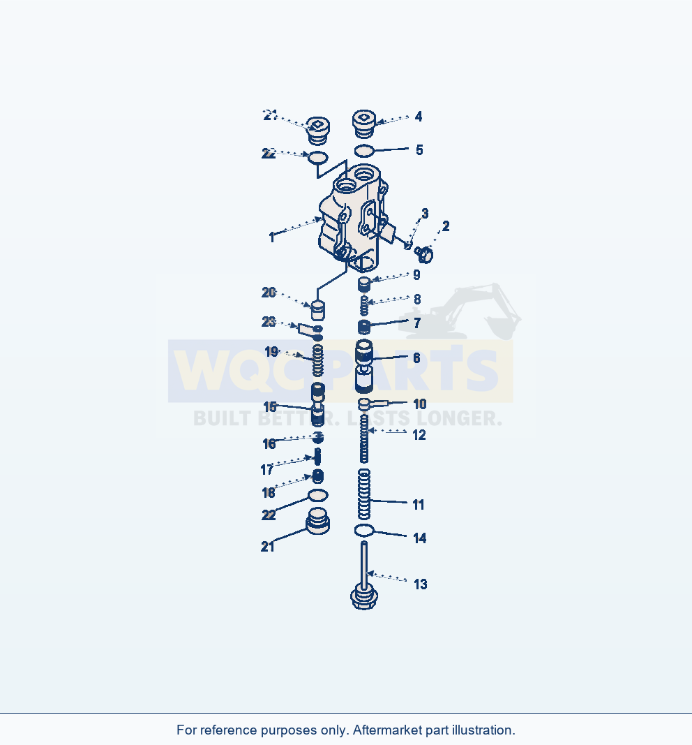 Komatsu WA380-6 Transmission Main Relief Valve Serial A54001-UP parts diagram