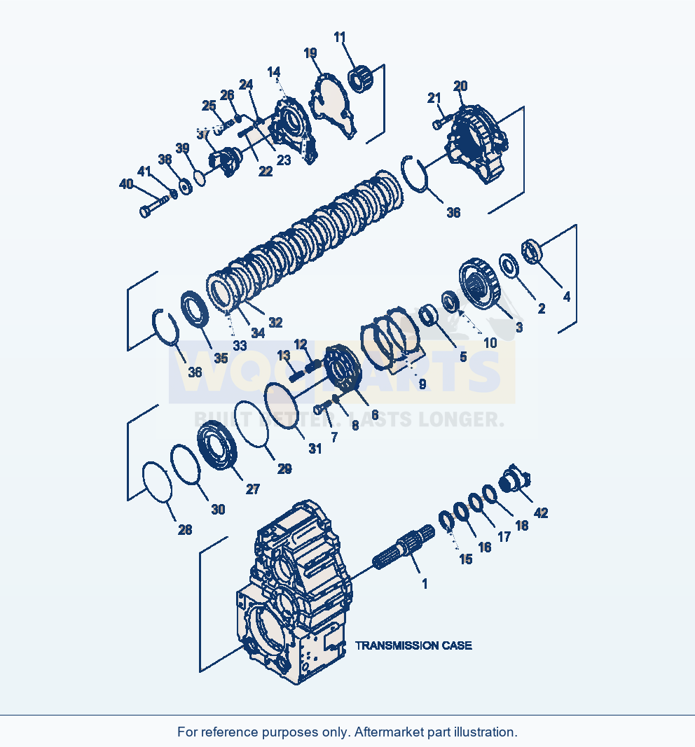 Komatsu WA380-6 Transmission Output Shaft Serial A53001-UP parts diagram