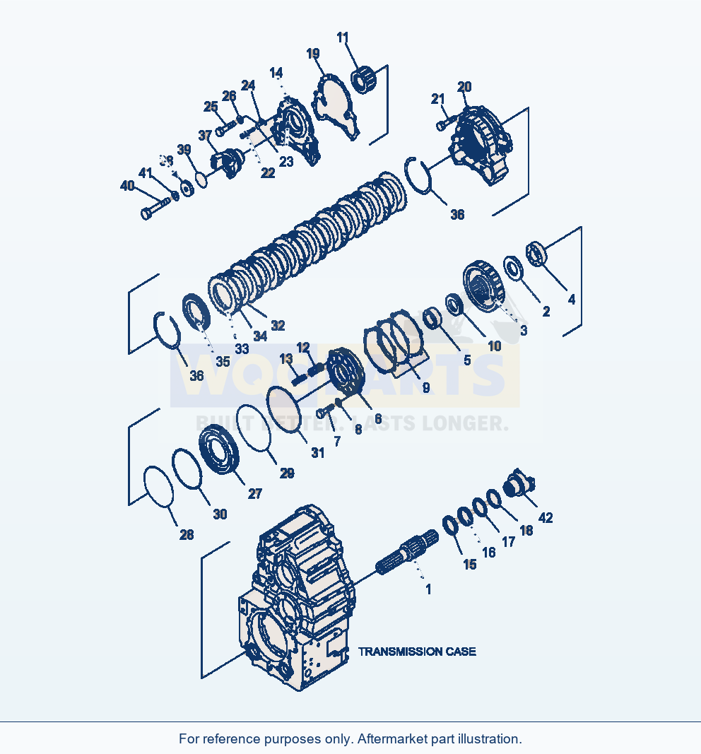 Komatsu WA380-6 Transmission Output Shaft Serial A54001-UP parts diagram