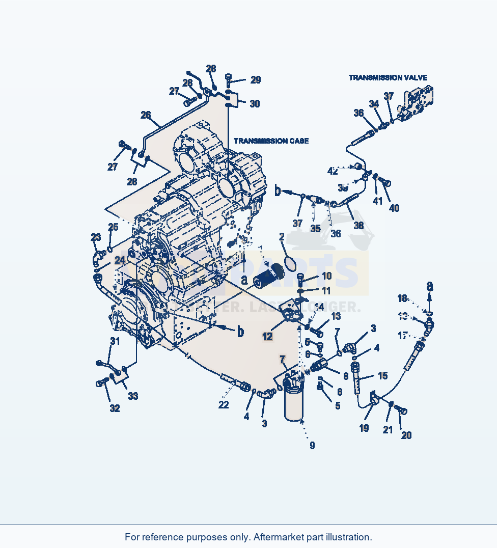 Komatsu WA380-6 Transmission Piping Serial A53001-UP parts diagram