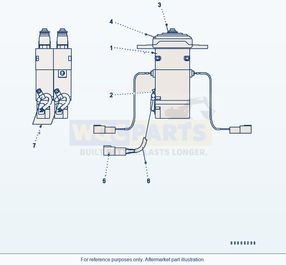 Komatsu WA380-6 Electric Lever(#65001-) parts diagram