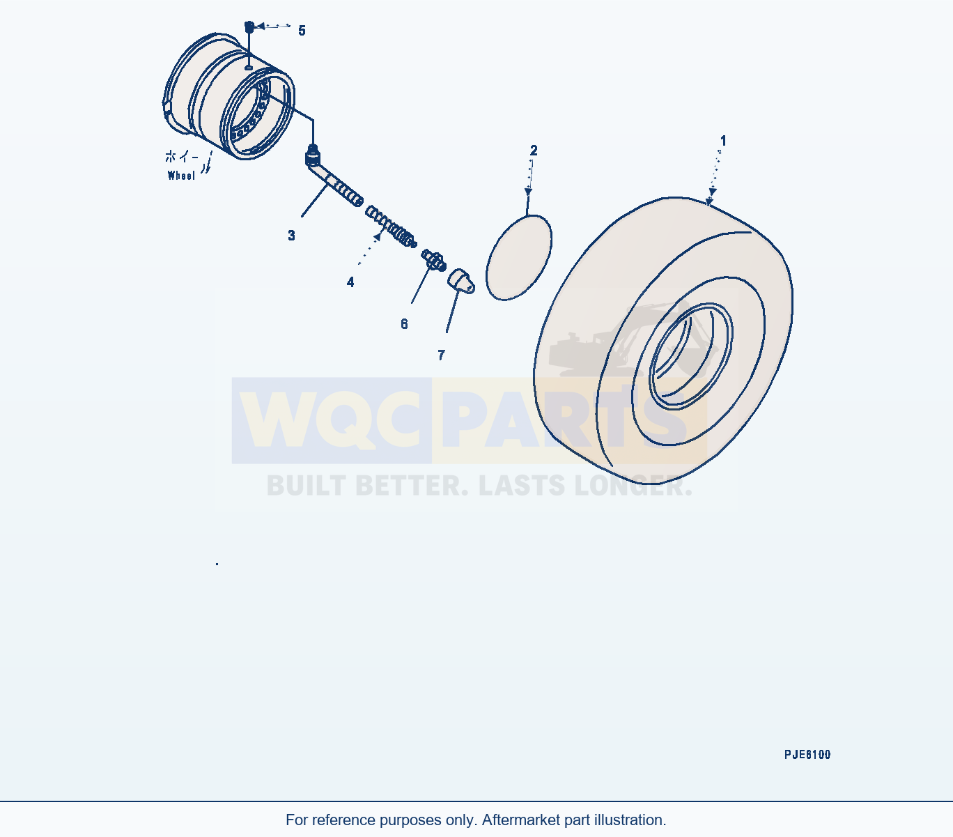 Komatsu WA380-6 Tire, 23.50-R25-L3, Tube Less (#65949-) parts diagram