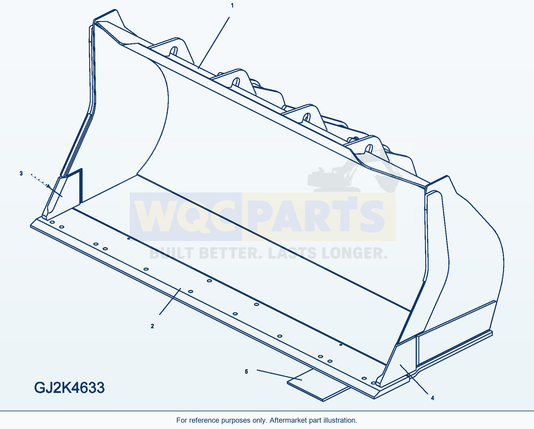 Komatsu WA380-6 Bucket 3.0Cbm (Without Teeth) (D) parts diagram