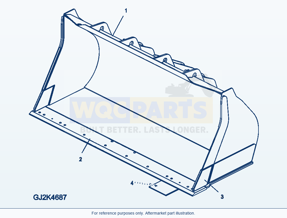Komatsu WA380-6 Bucket 3.1Cbm (Without Teeth) (A) parts diagram