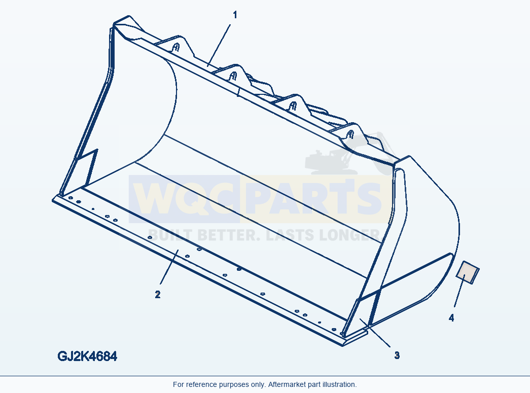 Komatsu WA380-6 Bucket 3.1Cbm (Without Teeth) (C) parts diagram