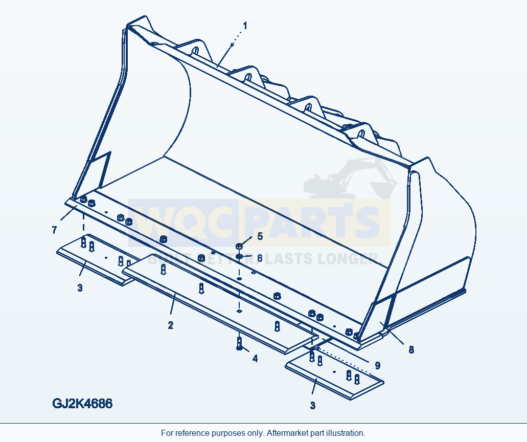 Komatsu WA380-6 Bucket 3.25Cbm (With Boc) (A) parts diagram