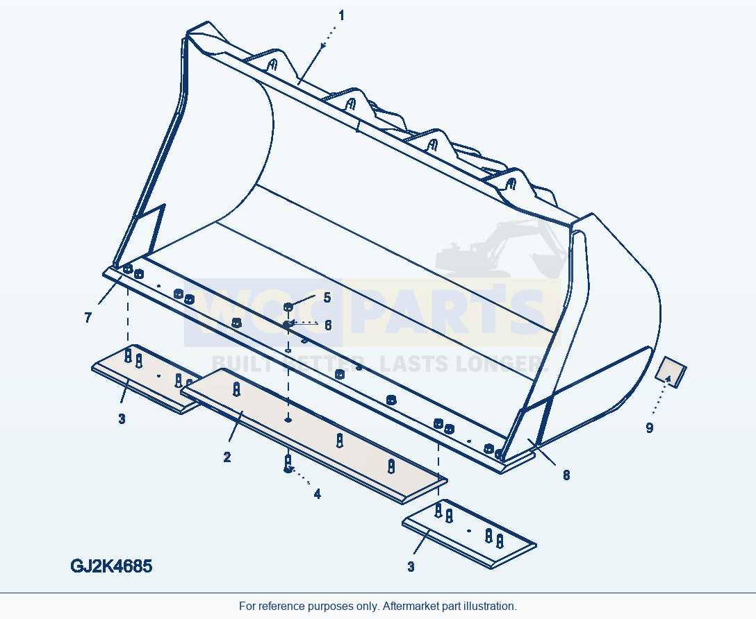 Komatsu WA380-6 Bucket 3.25Cbm (With Boc) (C) parts diagram