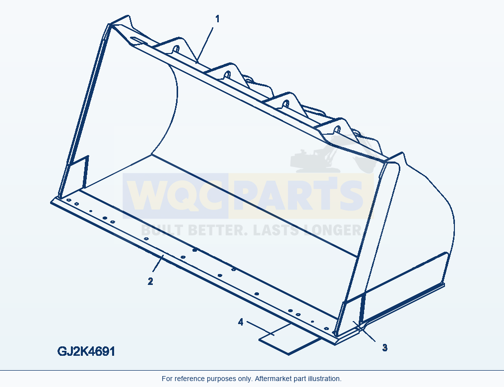 Komatsu WA380-6 Bucket 3.45Cbm (Without Teeth) (B) parts diagram