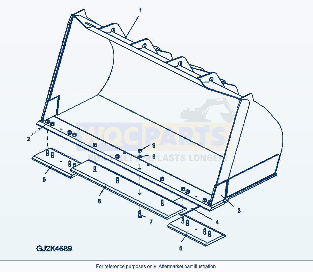 Komatsu WA380-6 Bucket 3.6Cbm (With Boc) (B) parts diagram