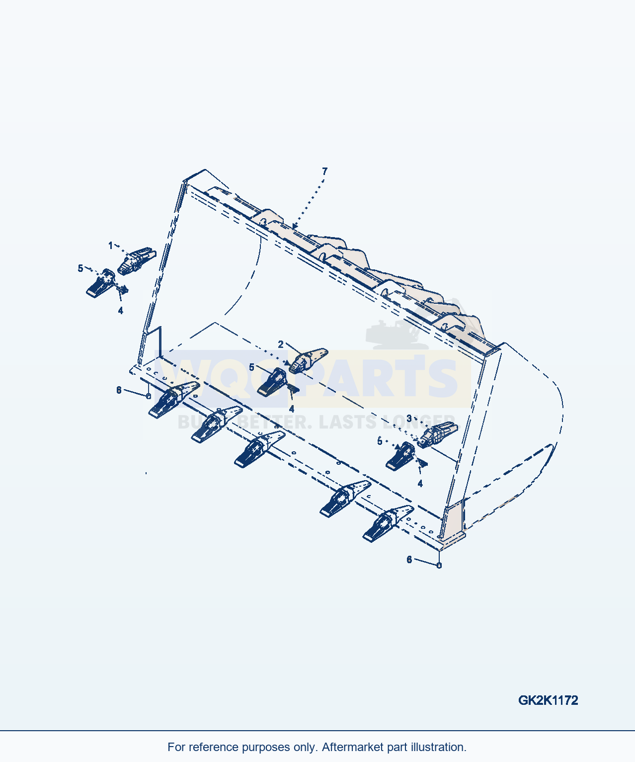 Komatsu WA380-6 Bucket Teeth (Hensley) (Code: S30) parts diagram