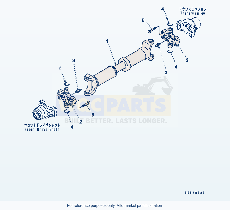 Komatsu WA380-6 Drive Shaft(#65001-) Serial 65001-65948 (ECOT3) parts diagram